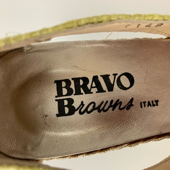 Vintage Bravo Browns Y2K Metallic Green Wedge - Picture 6 of 8